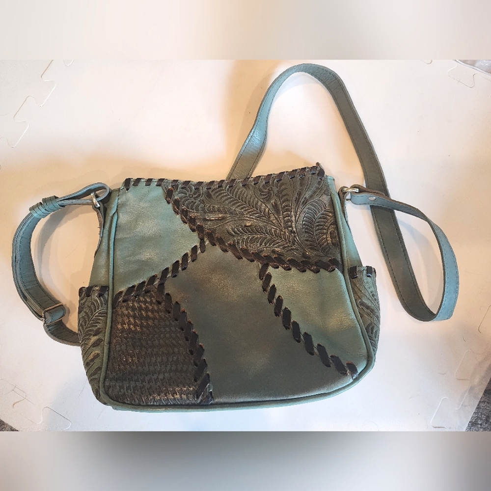 Gypsy patch crossbody bag leather country cowgirl